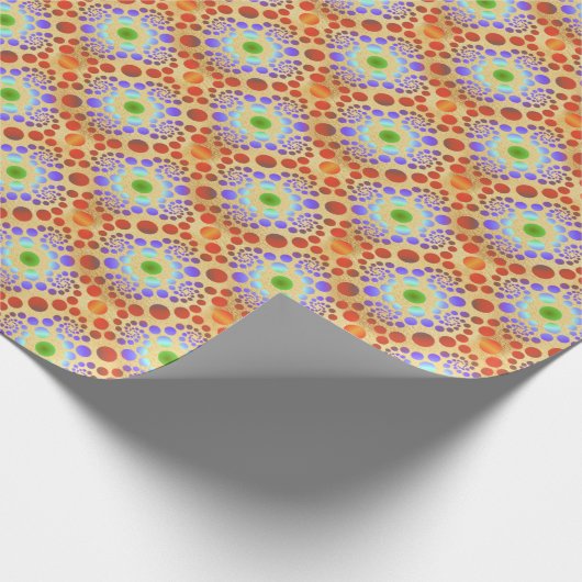 Tropisches Goldnobler Regenbogen färbt Muster Geschenkpapier (Ecke)