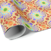 Tropisches Goldnobler Regenbogen färbt Muster Geschenkpapier (Rolleneckpunkt)