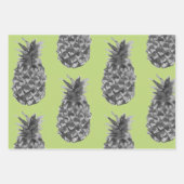 Tropisches Graues und rosa Ananas Nahtloses Muster Geschenkpapier Set (Vorderseite 2)