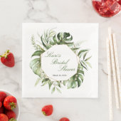 Tropisches Grün Abendessen Grosses Party Napkins Serviette (Beispiel)