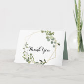 Tropisches Grün geklappte Hochzeit Danke Karte (Vorderseite)