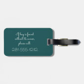 Tropisches Grün-GoldGlitzer-Palmblatt-Muster Gepäckanhänger (Rückseite horizontal)