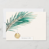 Tropisches Grün- und Goldgrün-Foto Feiertagskarte (Rückseite)