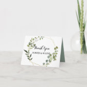 Tropisches grünes Blätter dankt Ihnen zu kardieren Dankeskarte (Vorderseite)