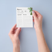 Tropisches grünes botanisches Brautparty Flyer (Gruppe)