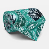 Tropisches Grünes Dschungel-Blätter Krawatte (Gerollt)