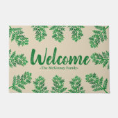 Tropisches grünes Farn-Laub u. Fußmatte (Vorderseite)