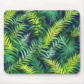 Tropisches grünes Leaf-Fern-Muster Mousepad (Vorne)