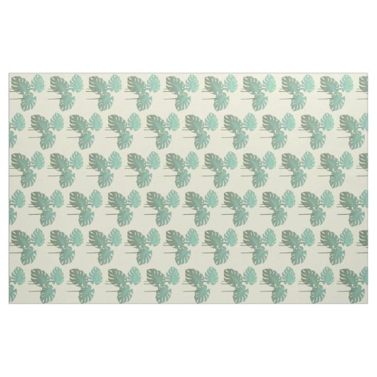 Tropisches grünes Leaf Monastera Pflanze Muster Stoff (Fat Quarter (45,7 x 55,9 cm))