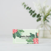 Tropisches Grünes Licht und Berufliche Moderne Visitenkarte (Stehend Vorderseite)