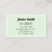 Tropisches Grünes Licht und Berufliche Moderne Visitenkarte (Rückseite)