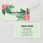 Tropisches Grünes Licht und Berufliche Moderne Visitenkarte (Vorne/Hinten)