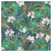 Tropisches grünes lila Goldmonster verlässt mit Stoff (Muster)