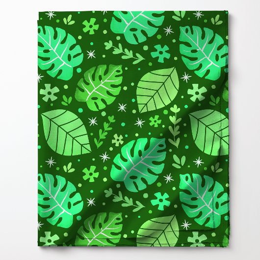 Tropisches grünes Monstera-Blatt Stoff