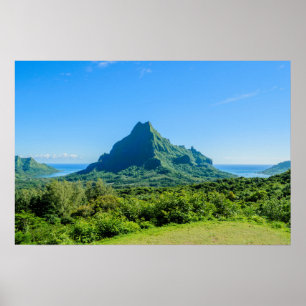 Tropisches grünes Moorea Poster Druck