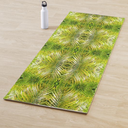 Tropisches grünes Palmblatt-Sonnenlicht-Muster Yogamatte (Beispiel)