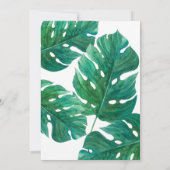 Tropisches grünes Palmblättriges hawaiianisches Br Einladung (Rückseite)