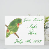 Tropisches grünes Parakeet Thunder_Cove (Stehend Vorderseite)
