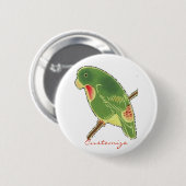 Tropisches grünes Parakeet Thunder_Cove Button (Vorne & Hinten)
