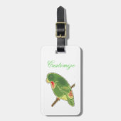Tropisches grünes Parakeet Thunder_Cove Gepäckanhänger (Vorderseite vertikal)