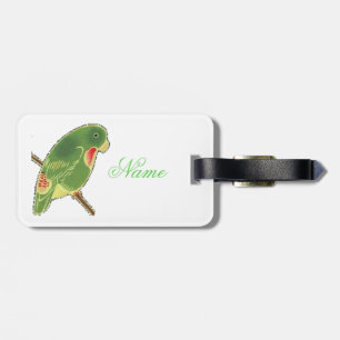 Tropisches grünes Parakeet Thunder_Cove Gepäckanhänger