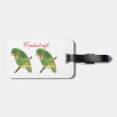 Tropisches grünes Parakeet Thunder_Cove Gepäckanhänger (Rückseite horizontal)