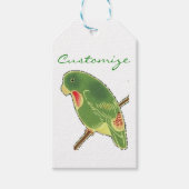 Tropisches grünes Parakeet Thunder_Cove Geschenkanhänger (Vorderseite)