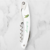 Tropisches grünes Parakeet Thunder_Cove Kellnermesser (Vorderseite)