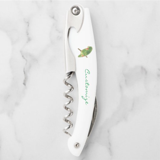 Tropisches grünes Parakeet Thunder_Cove Kellnermesser (Vorderseite)