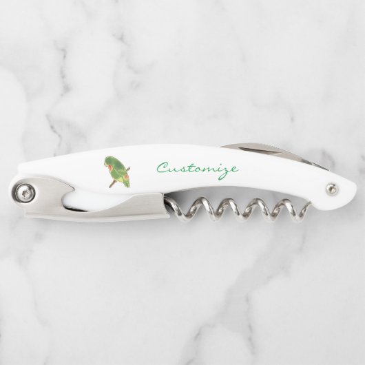 Tropisches grünes Parakeet Thunder_Cove Kellnermesser (Vorderseite)