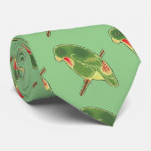 Tropisches grünes Parakeet Thunder_Cove Krawatte (Gerollt)