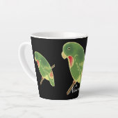 Tropisches grünes Parakeet Thunder_Cove Milchtasse (Linke Ecke)