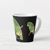 Tropisches grünes Parakeet Thunder_Cove Milchtasse (Rechte Ecke)
