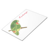 Tropisches grünes Parakeet Thunder_Cove Notizblock (angewinkelt)