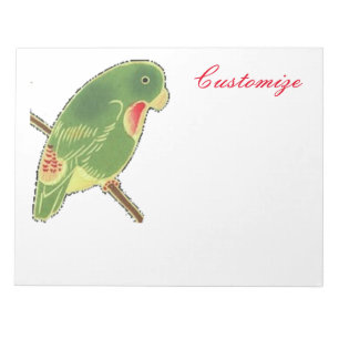 Tropisches grünes Parakeet Thunder_Cove Notizblock