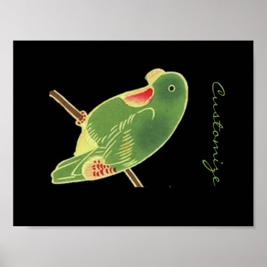 Tropisches grünes Parakeet Thunder_Cove Poster (Vorne)