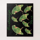 Tropisches grünes Parakeet Thunder_Cove Puzzle (Vertikal)