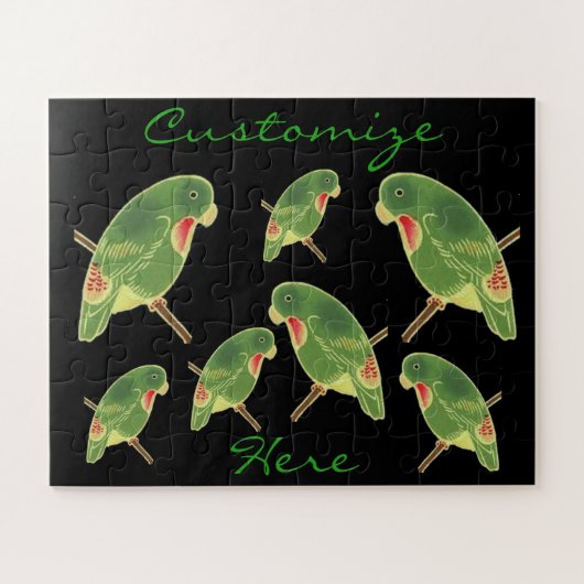 Tropisches grünes Parakeet Thunder_Cove Puzzle (Horizontal)