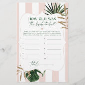 Tropisches grünes Rosa Wie alt war die Braut zu se (Vorderseite)