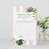 Tropisches grünes Rosa Wie alt war die Braut zu se (Stehend Vorderseite)