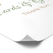 Tropisches grünes Wasserfarbenpalm Blätter Hochzei Poster (Ecke)