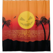 Tropisches Halloween Duschvorhang (Vorderseite)