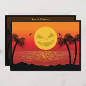 Tropisches Halloween Einladung (Vorne/Hinten)