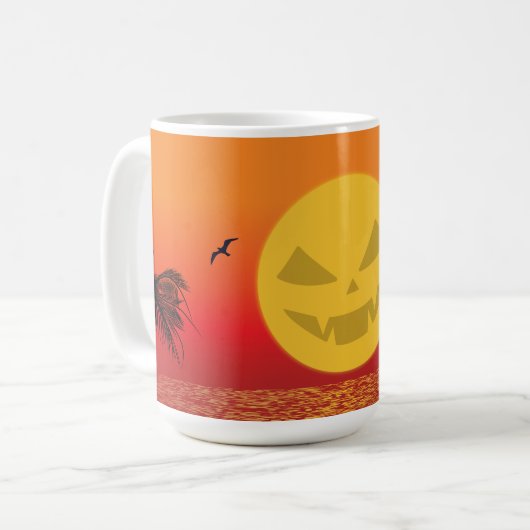 Tropisches Halloween Kaffeetasse (Vorderseite Links)