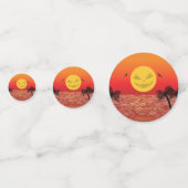 Tropisches Halloween Konfetti (Rückseiten)