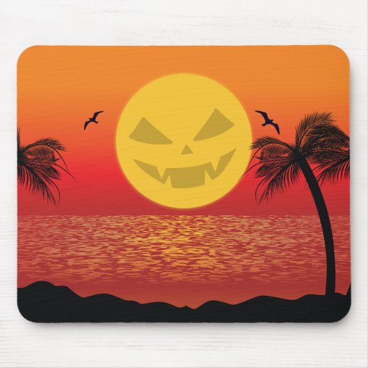 Tropisches Halloween Mousepad (Vorne)