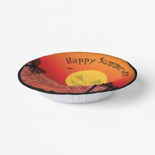 Tropisches Halloween Pappteller (Gewinkelt)