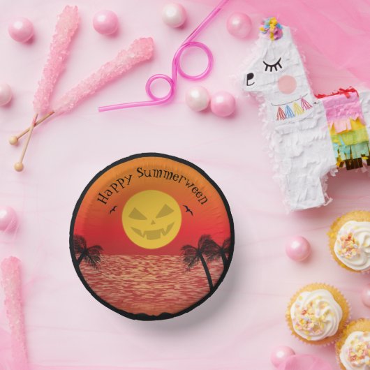 Tropisches Halloween Pappteller (Party)