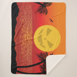 Tropisches Halloween Sherpadecke
