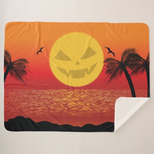 Tropisches Halloween Sherpadecke (Vorderseite (Horizontal))